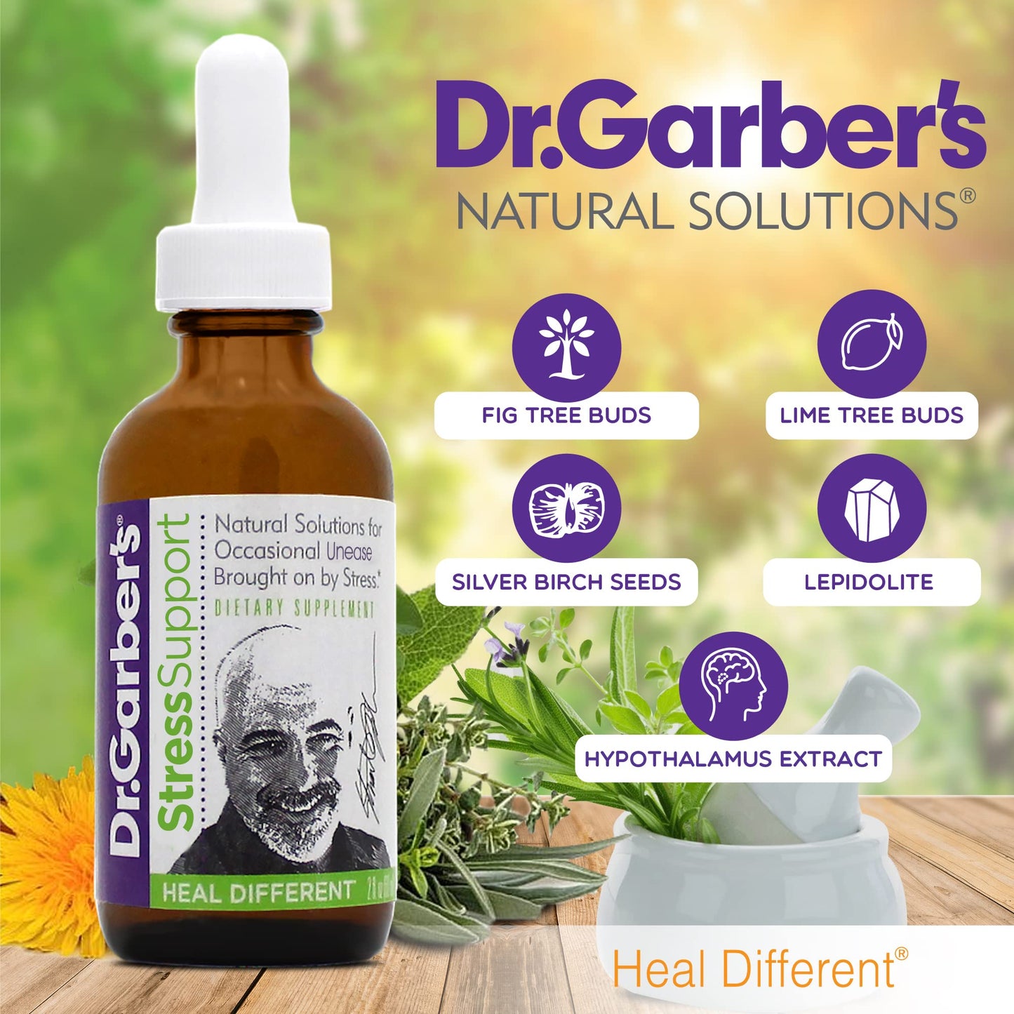 Dr. Garber's Natural Stress Support Drops | Gemmotherapy Liquid 60ml