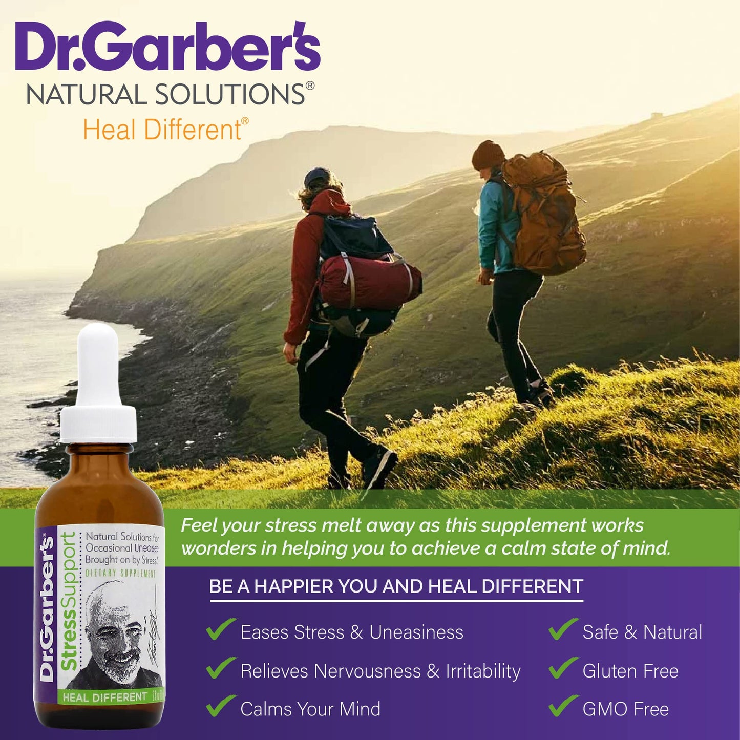 Dr. Garber's Natural Stress Support Drops | Gemmotherapy Liquid 60ml