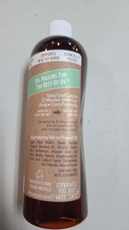 Dr. Ginger’s Coconut Oil Pulling Mouthwash – Mint, Alcohol-Free