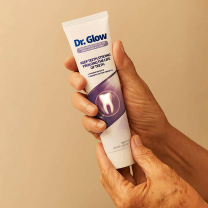 Dr. Glow Gingivitis Treatment Toothpaste for Elderly & Mid-Aged, Gum Repair for Receding Gums Hydroxyapatite Toothpaste, Periodontal Disease Treatment for Seniors, Fluoride Free Gum Disease Treatment