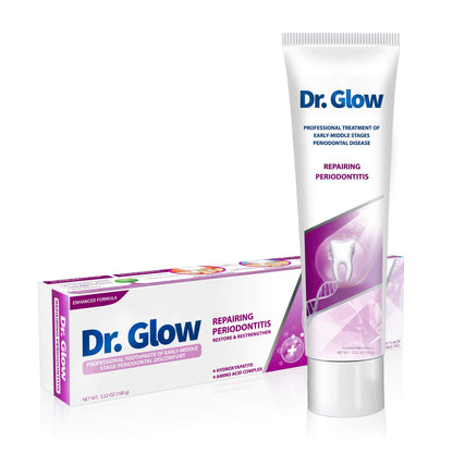 Dr. Glow Gum Disease Treatment Toothpaste – Periodontitis & Gingivitis Care, Fluoride Free 3.52 oz