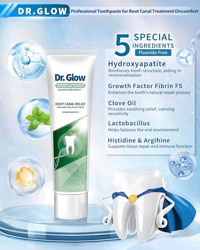 Dr. Glow Post-Root-Canal Toothpaste – Remineralizing Hydroxyapatite, Fluoride Free