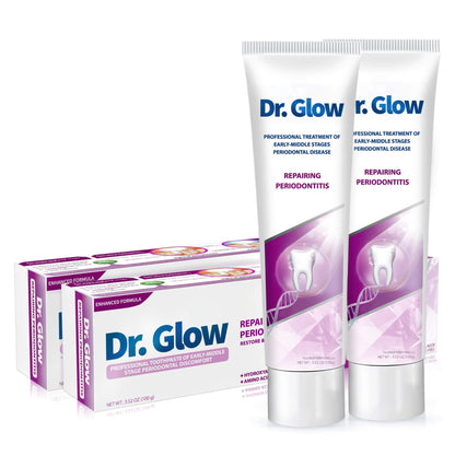 Dr. Glow Gum Repair Toothpaste – Receding Gums, Periodontal Health, Bad Breath (2 Tubes)