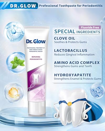 Dr. Glow Gum Repair Toothpaste – Receding Gums, Periodontal Health, Bad Breath (2 Tubes)