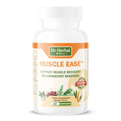 DR.HERBAL WELL Muscle Ease – Fast-Acting Joint, Muscle & Nerve Support | 60 Capsules MAX-Strength