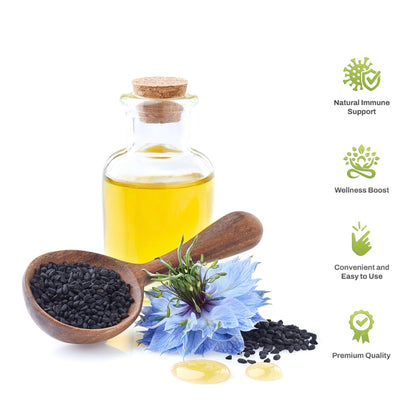 Dr. HERBALIST Black Seed Oil Capsules - 120 Count, 1600mg Per Serving | Organic Cold-Pressed Nigella Sativa