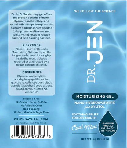 Dr Jen Moisturizing Gel – Dry Mouth Relief with Nano-Hydroxyapatite & Xylitol