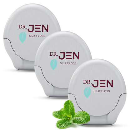 Dr. Jen Natural Silk Floss – Nano-Hydroxyapatite, Mint, 99 ft (3 Pack)