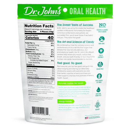 Dr. John’s Dry Mouth Drops - Orange, Sugar Free, Low Calorie, Keto Friendly, 24 Count
