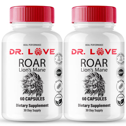 Dr. Love Roar Lion’s Mane Capsules – Official Dr. Love Supplement for Men | Maximum Strength