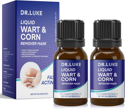 Dr. Luke Plantar Wart Corn Remover Freeze Off 17% Salicylic Acid — 2 Pack