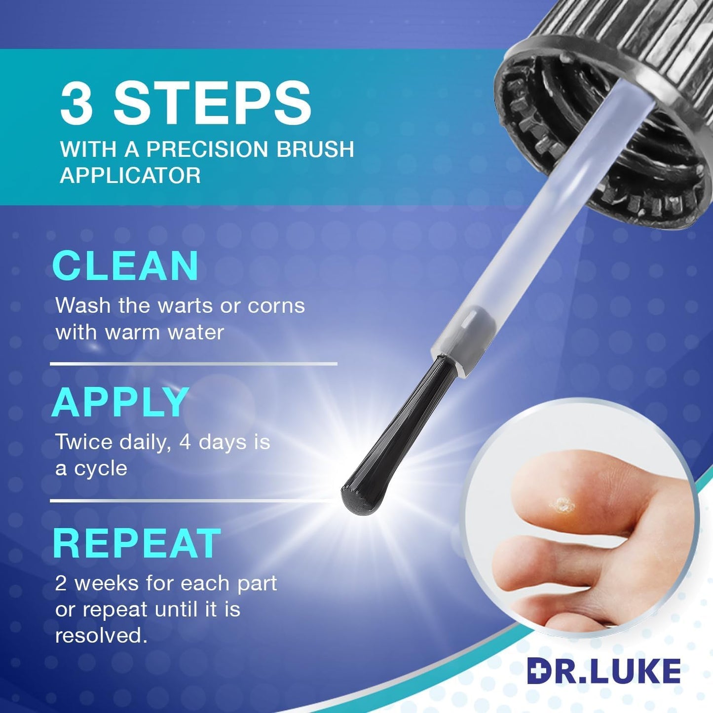 Dr. Luke Plantar Wart Corn Remover Freeze Off 17% Salicylic Acid — 2 Pack
