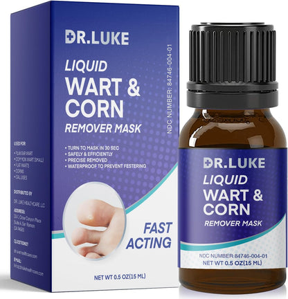 Dr. Luke Plantar Wart Remover Freeze Off – 17% Salicylic Acid Wart & Corn Care, 0.5 oz