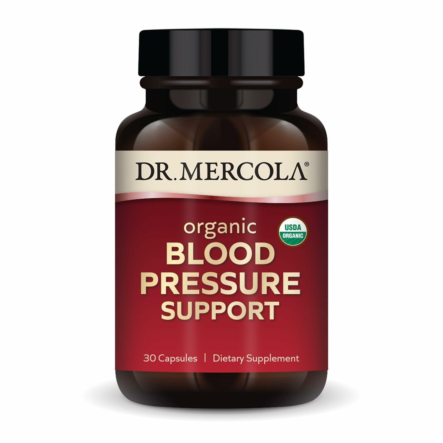 Dr. Mercola Organic Blood Pressure Support – Grape Seed Extract – Non-GMO & Soy-Free – 30 Servings
