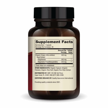 Dr. Mercola Organic Blood Pressure Support – Grape Seed Extract – Non-GMO & Soy-Free – 30 Servings