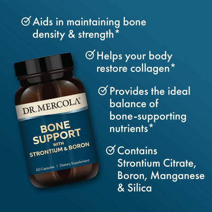 Dr. Mercola Bone Support with Strontium & Boron – 60 Capsules