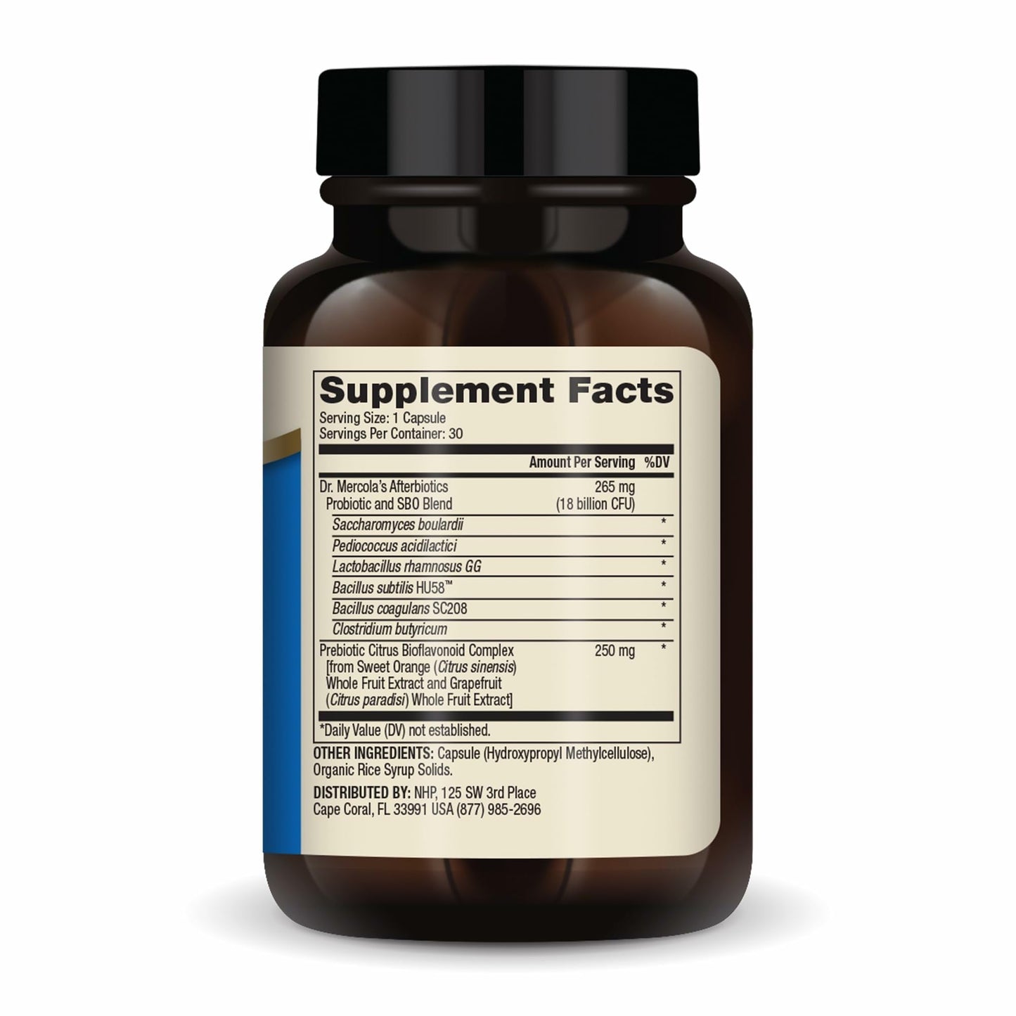 Dr. Mercola Complete Afterbiotics – 18B CFU Probiotic (SBOs) – Non-GMO, Gluten-Free – 30 Servings