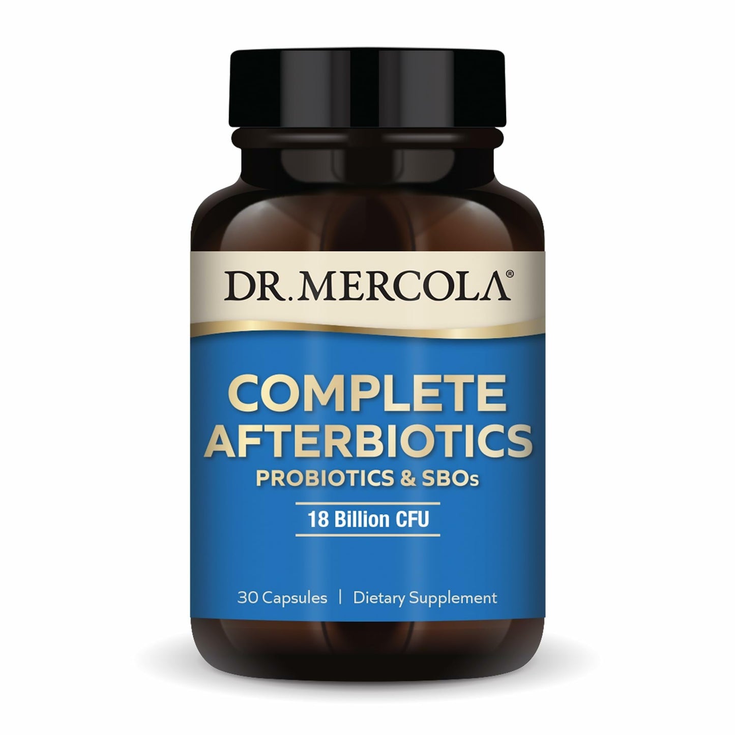 Dr. Mercola Complete Afterbiotics – 18B CFU Probiotic (SBOs) – Non-GMO, Gluten-Free – 30 Servings