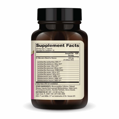 Dr. Mercola Complete Probiotics for Women - 30 Servings | Gut, Vaginal & Immune Health