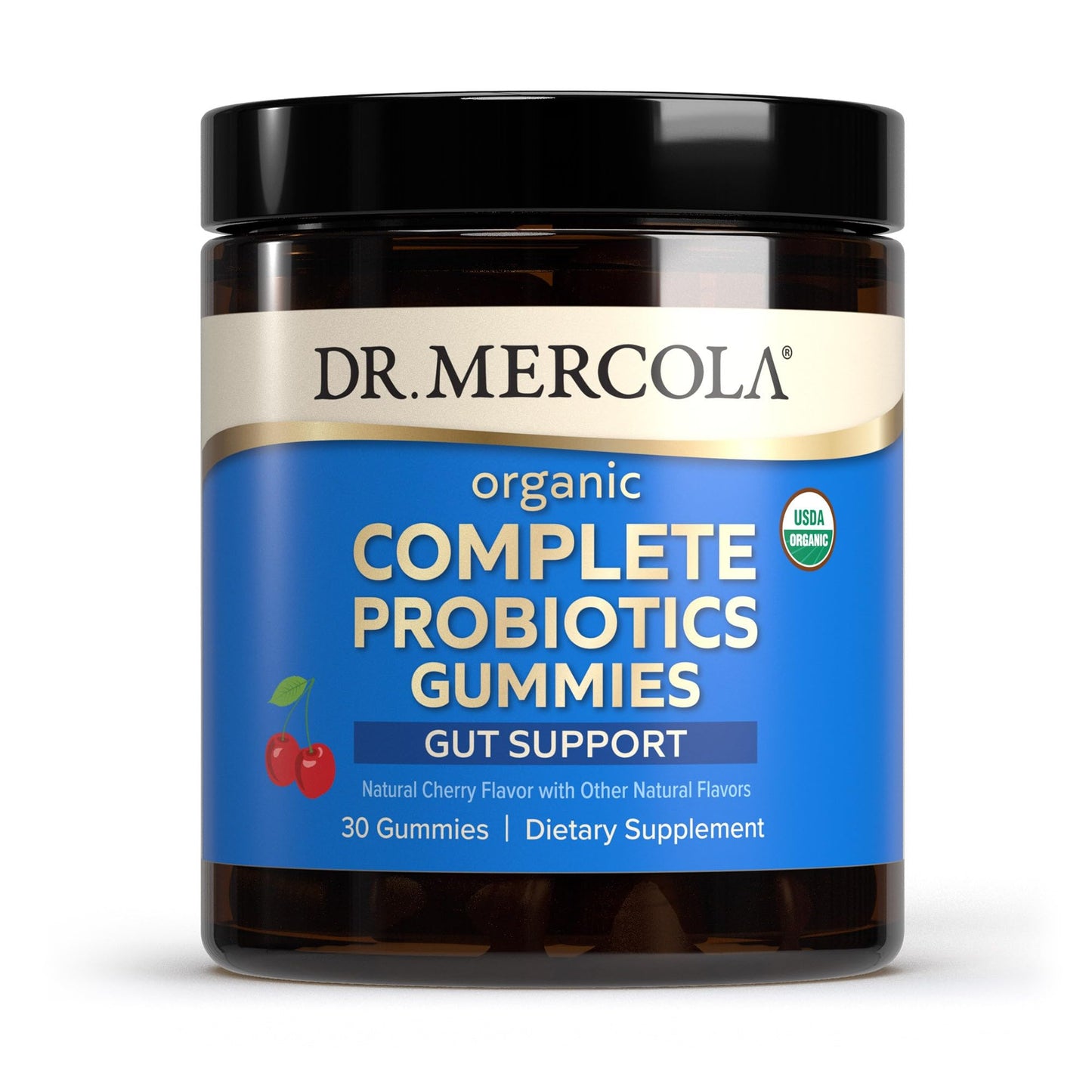 Dr. Mercola Complete Probiotics Gummies, 30 Servings, 5B CFU per Gummy, USDA Organic