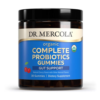 Dr. Mercola Complete Probiotics Gummies, 30 Servings, 5B CFU per Gummy, USDA Organic