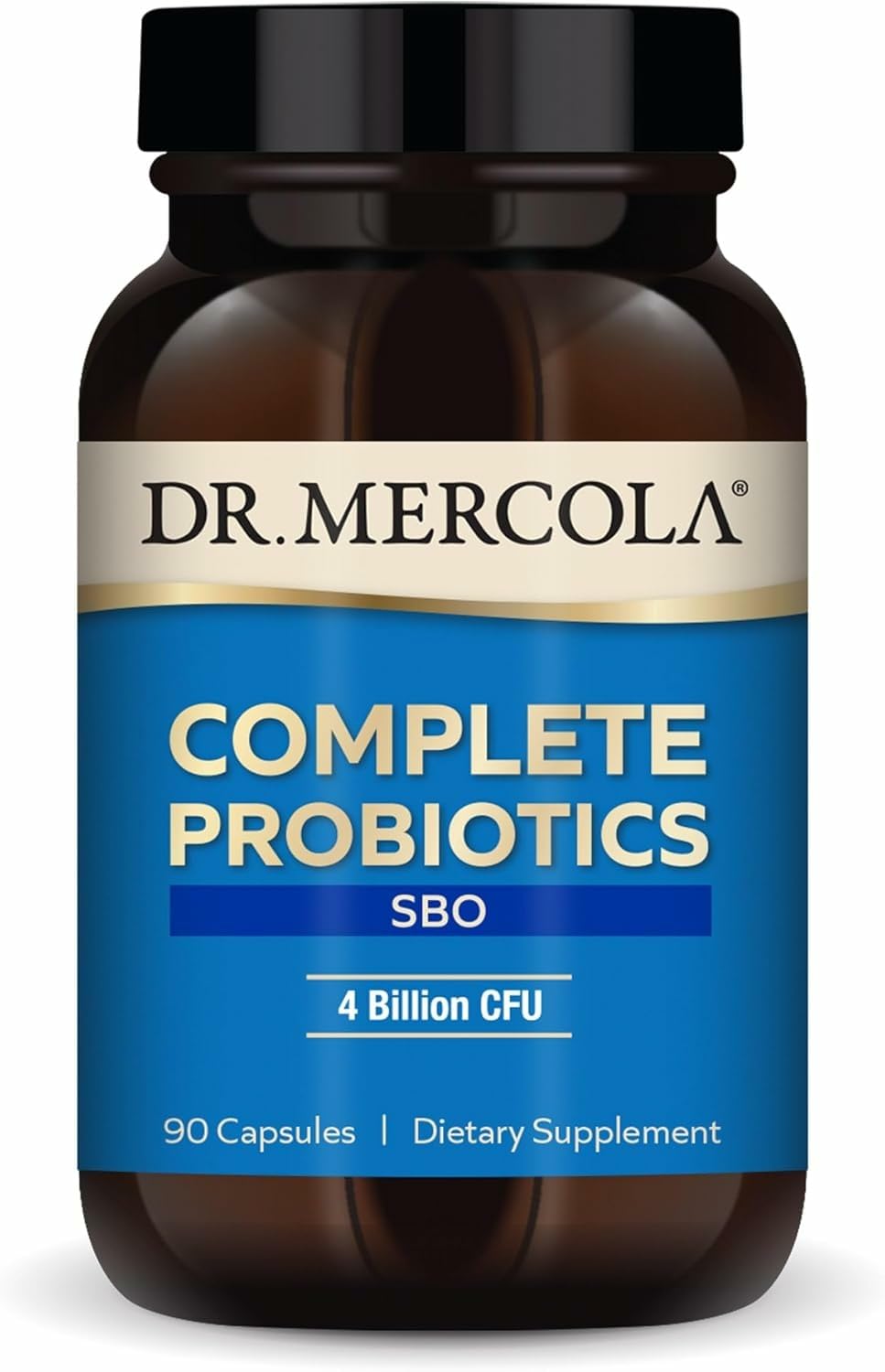 Dr. Mercola Complete Probiotics SBO – 4 Billion CFU for Gut Health, Immune Support | Non-GMO, Gluten-Free & Soy-Free – 90 Capsules