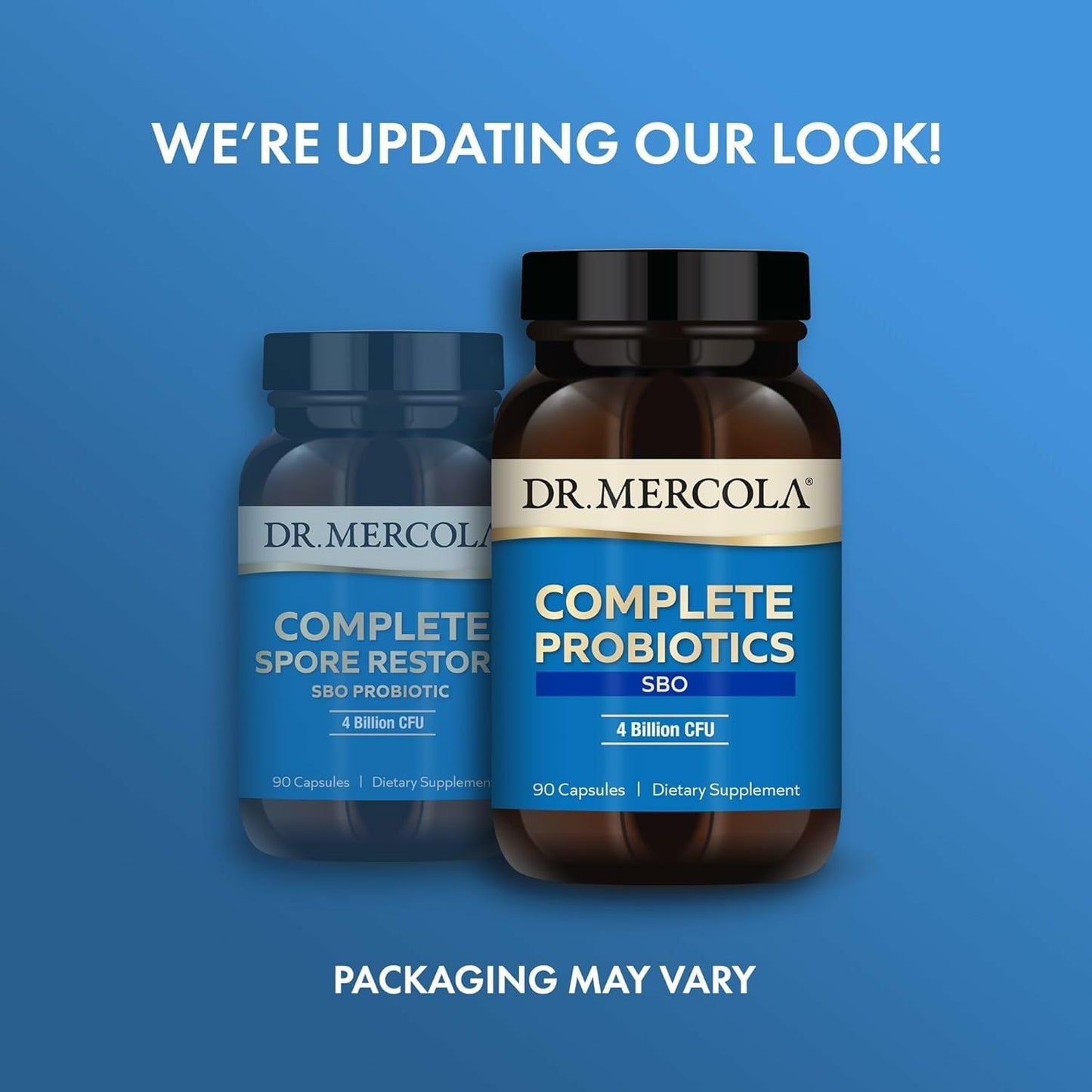 Dr. Mercola Complete Probiotics SBO – 4 Billion CFU for Gut Health, Immune Support | Non-GMO, Gluten-Free & Soy-Free – 90 Capsules