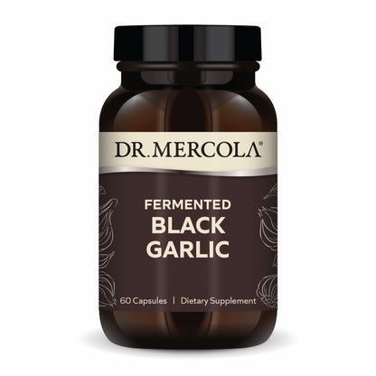 Dr. Mercola Fermented Black Garlic – Immune, Cellular & Heart Health Support | 60 Capsules (30 Servings) – Non-GMO, Gluten-Free & Soy-Free