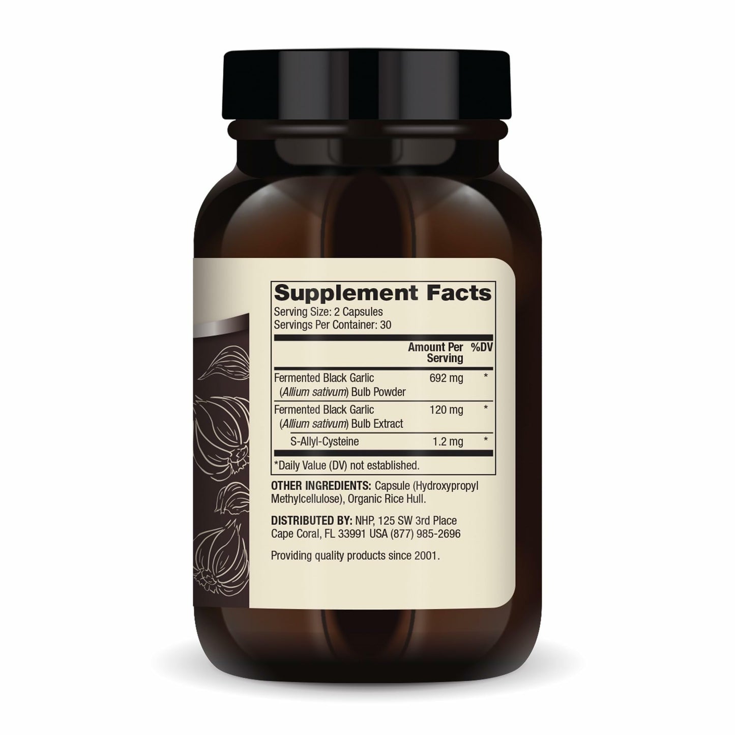 Dr. Mercola Fermented Black Garlic – Immune, Cellular & Heart Health Support | 60 Capsules (30 Servings) – Non-GMO, Gluten-Free & Soy-Free