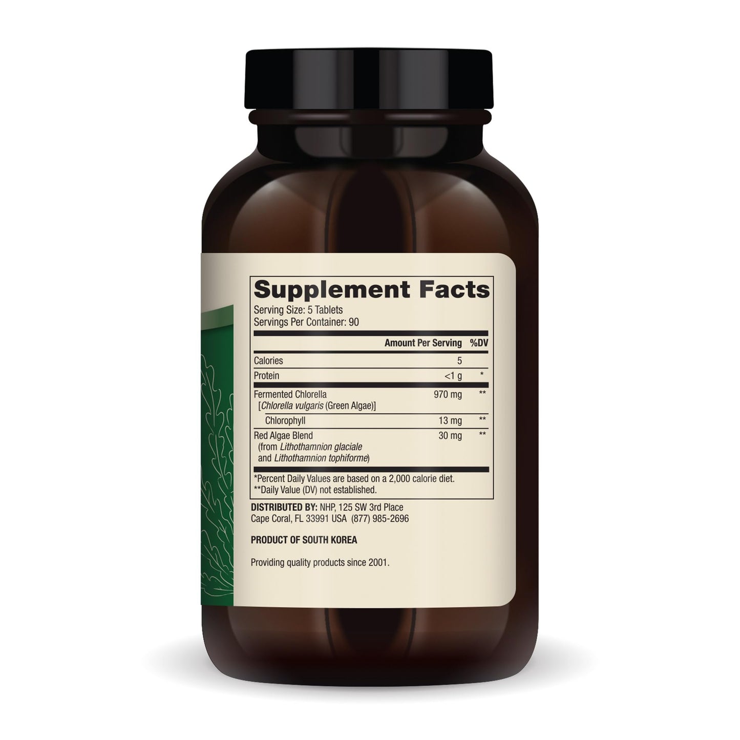 Dr. Mercola Fermented Chlorella with Chlorophyll - 90 Servings (450 Tablets) - Non-GMO, NSF Certified