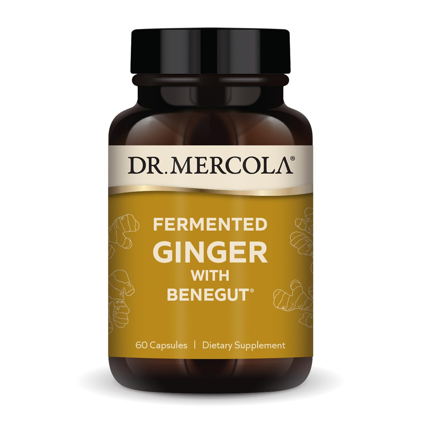 Dr. Mercola Fermented Ginger with Benegut – Supports Digestive & Gut Health | 60 Capsules