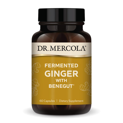 Dr. Mercola Fermented Ginger with Benegut – Supports Digestive & Gut Health | 60 Capsules