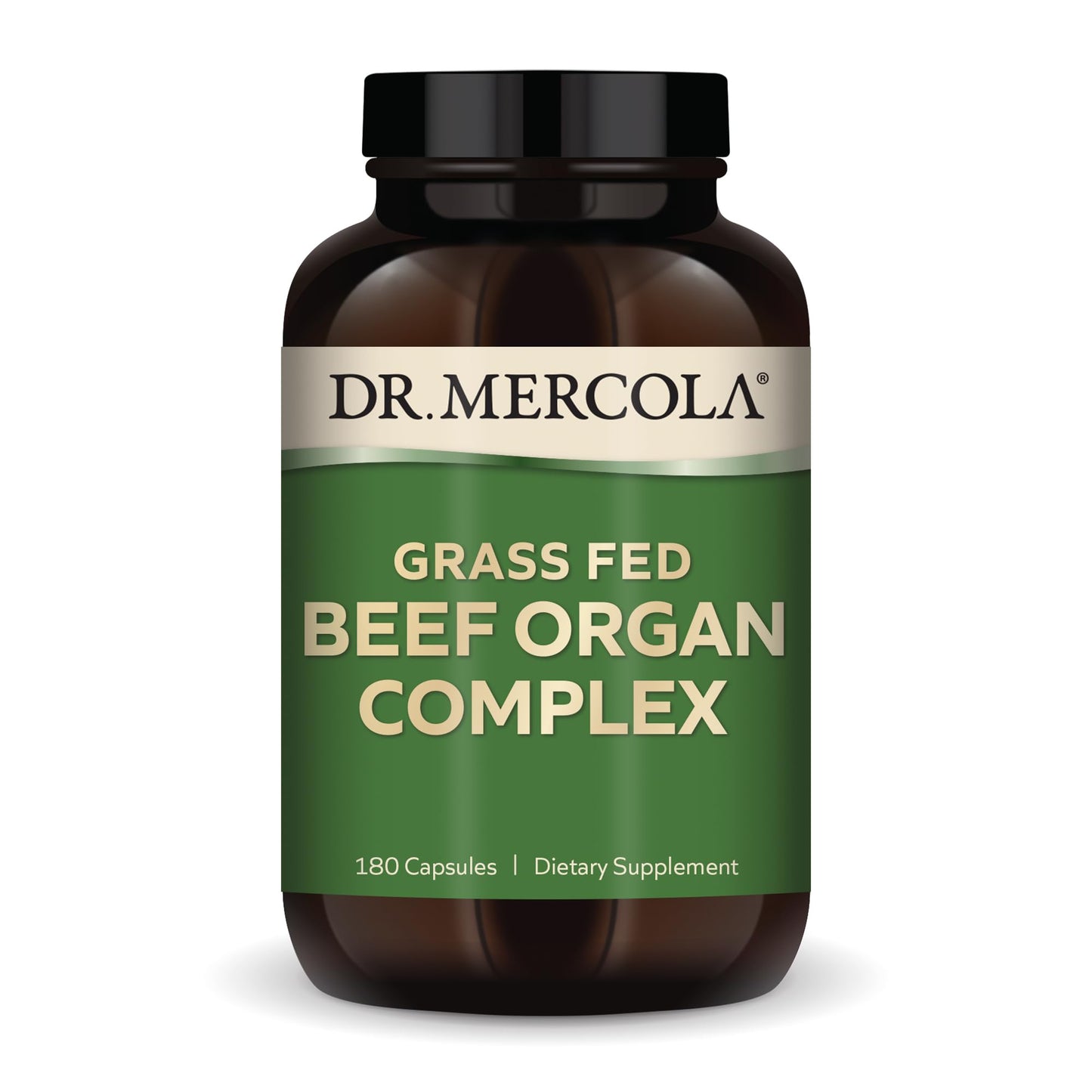 Dr. Mercola Grass Fed Beef Organ Complex – 30 Servings (180 Capsules) | Immune & Circulatory Support | Non-GMO