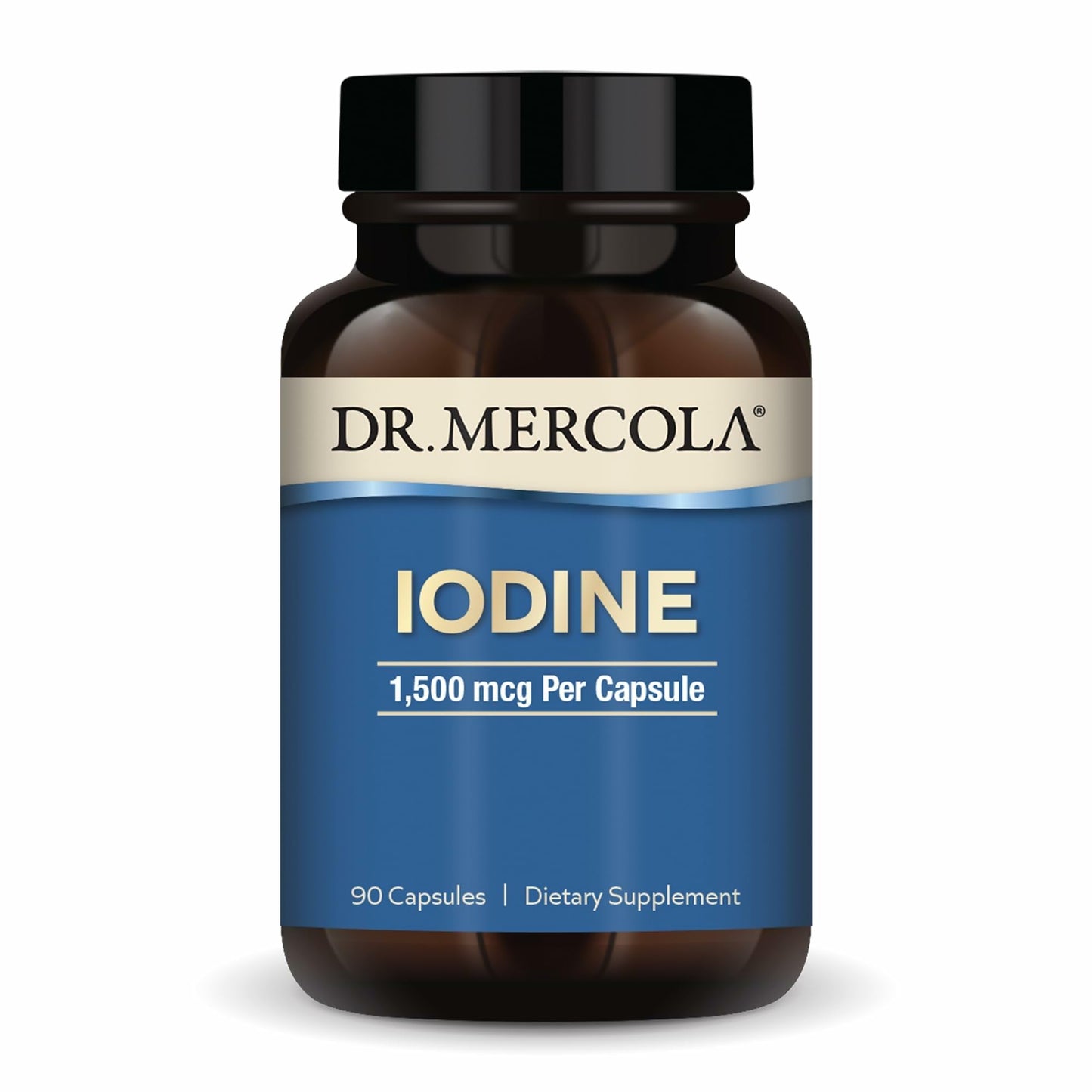 Dr. Mercola Iodine 1500 mcg | Thyroid & Metabolic Support | Licaps