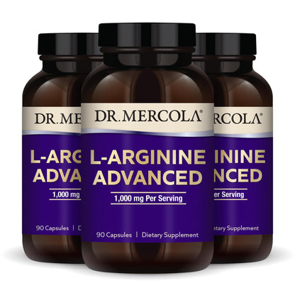 Dr. Mercola L-Arginine Advanced - 30 Servings (90 Capsules) | 1000 mg per Serving | Non-GMO Dietary Supplement
