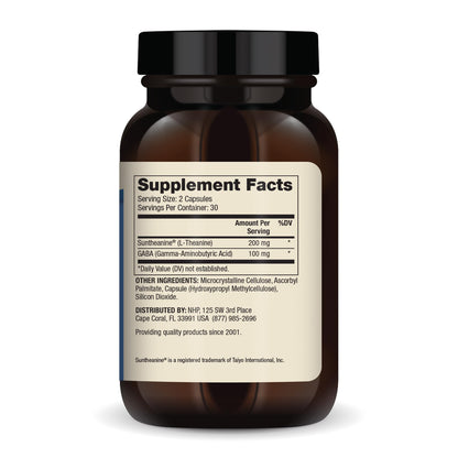 Dr. Mercola L-Theanine Plus GABA, 60 Capsules  Non-GMO, Gluten Free, Soy Free