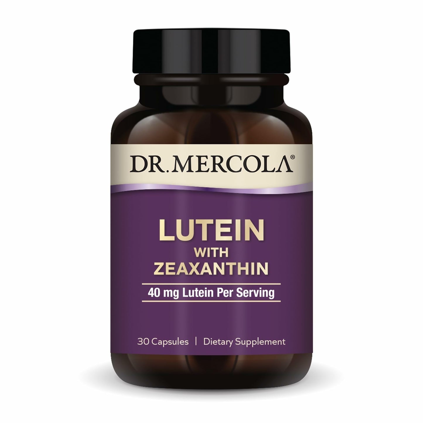 Dr. Mercola Lutein with Zeaxanthin – 30 Servings, 40 mg Lutein per Serving, Vision & Cognitive Support, Non-GMO