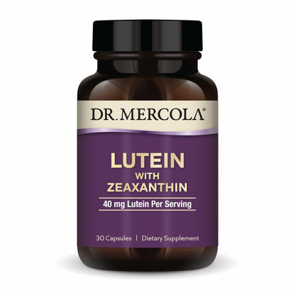Dr. Mercola Lutein with Zeaxanthin – 30 Servings, 40 mg Lutein per Serving, Vision & Cognitive Support, Non-GMO