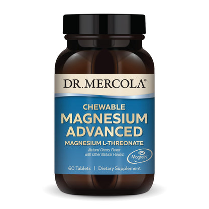 Dr. Mercola Magnesium Advanced, 30 Servings (60 Tablets) – Magnesium L-Threonate, Cherry Flavor