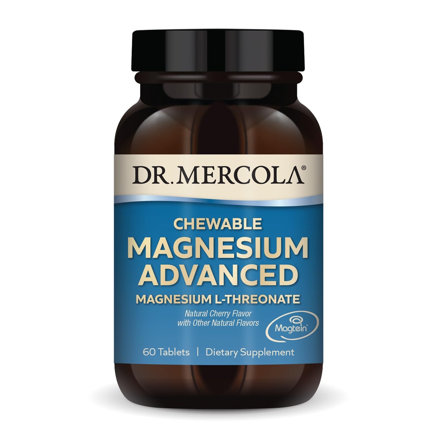 Dr. Mercola Magnesium Advanced, 30 Servings (60 Tablets) – Magnesium L-Threonate, Cherry Flavor