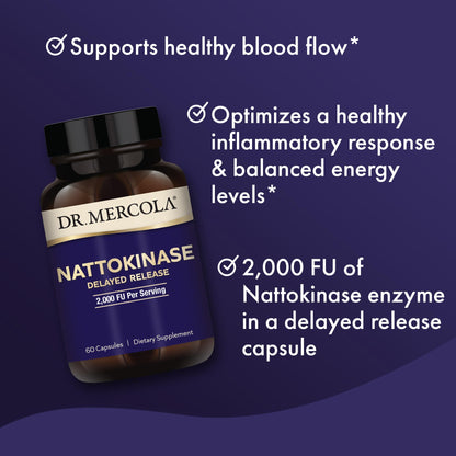 Dr. Mercola Nattokinase Delayed Release – 2,000 FU, 60 Servings