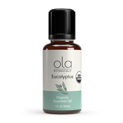 Dr. Mercola Ola Botanicals Organic Eucalyptus Essential Oil – USDA Organic, 1 fl oz, Refreshing & Soothing