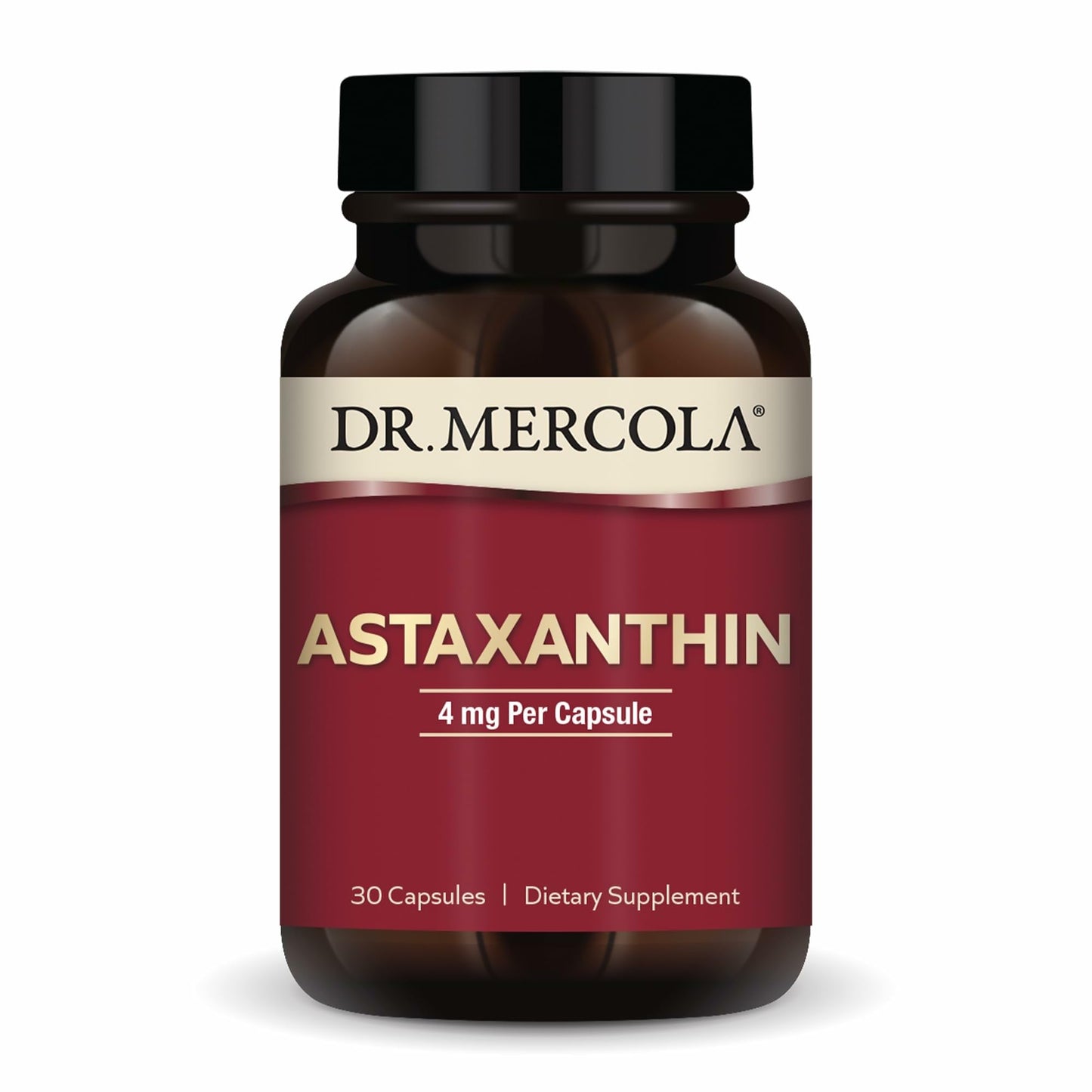 Dr. Mercola Organic Astaxanthin 4 mg – Antioxidant Support – 30 Servings