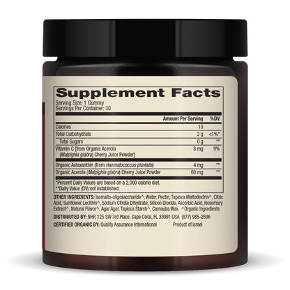 Dr. Mercola Organic Astaxanthin Gummies – 30 Servings, 4 mg/Serving