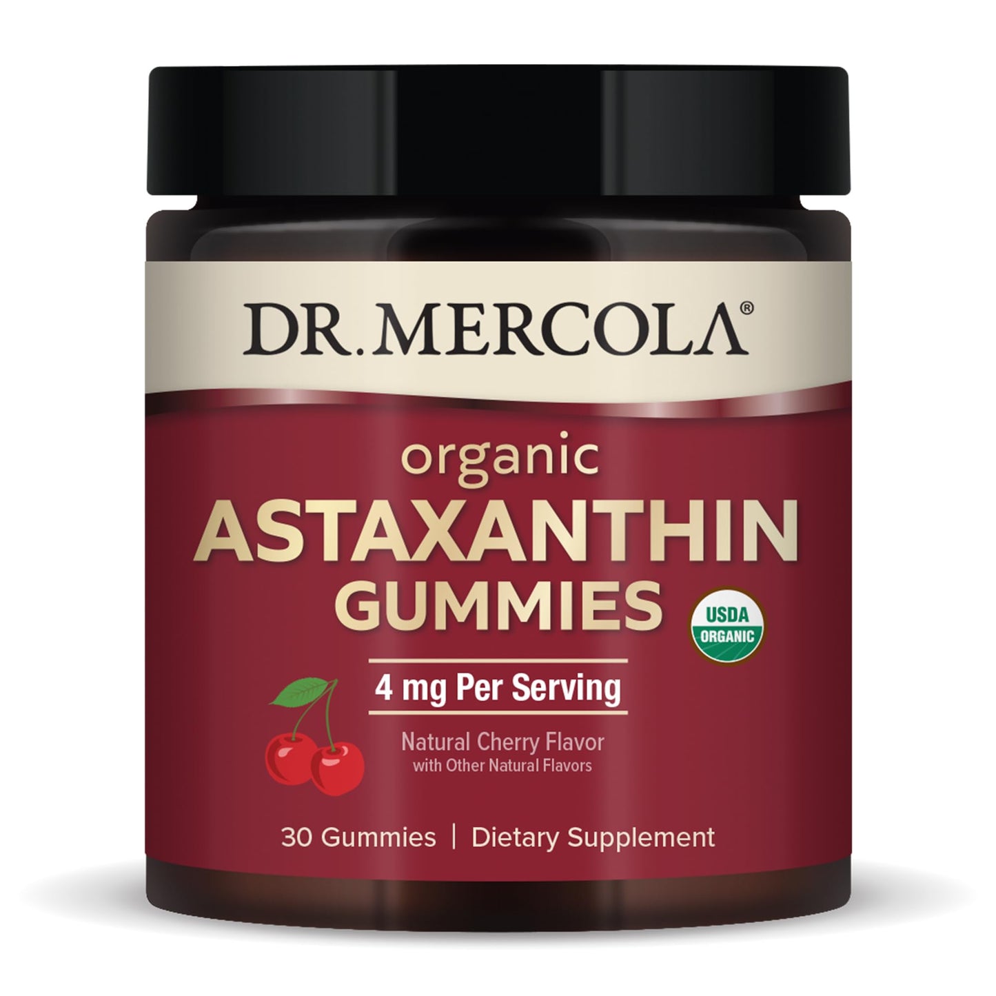 Dr. Mercola Organic Astaxanthin Gummies – 30 Servings, 4 mg/Serving