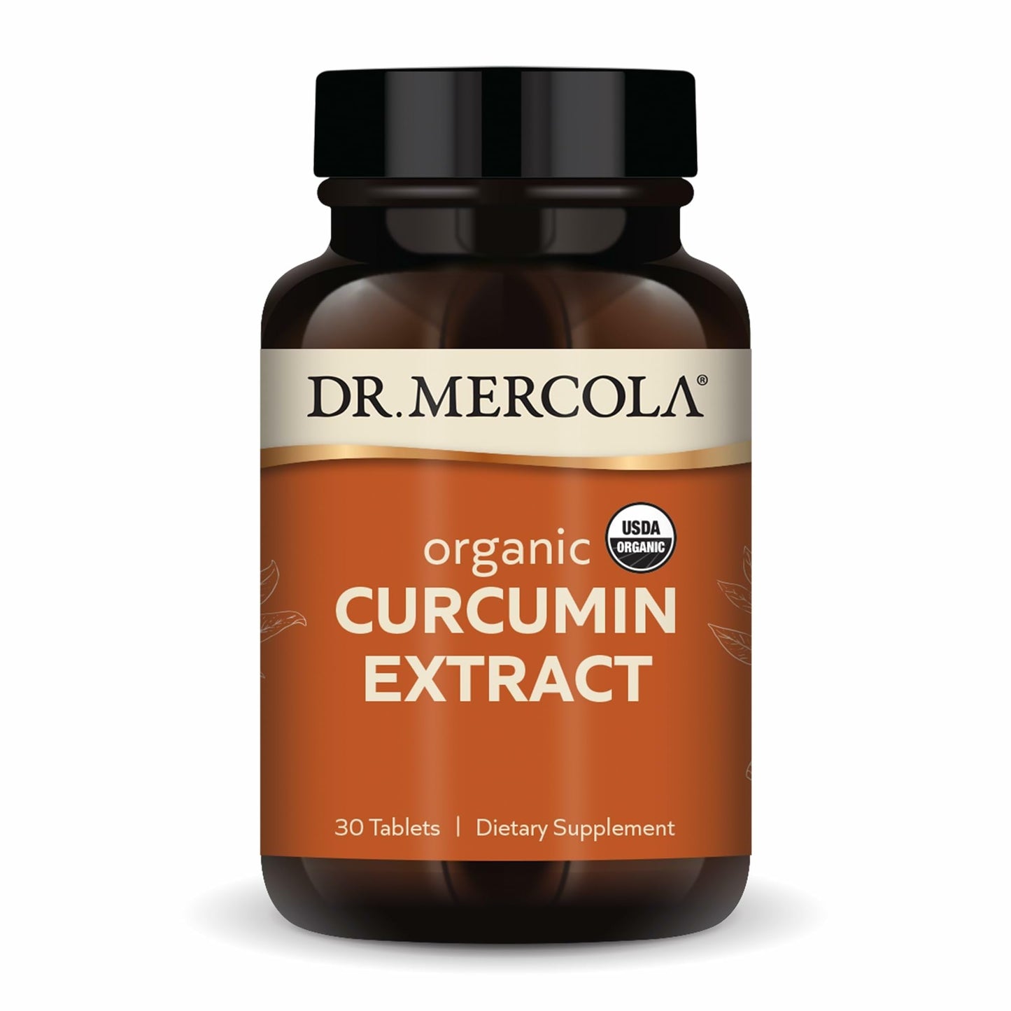 Dr. Mercola Organic Curcumin Extract – 30 Servings (30 Tablets) | Non-GMO & Certified USDA Organic