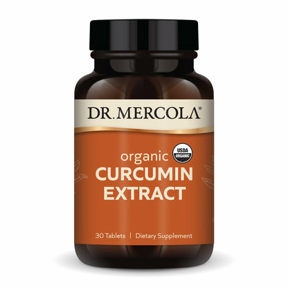 Dr. Mercola Organic Curcumin Extract – 30 Servings (30 Tablets) | Non-GMO & Certified USDA Organic