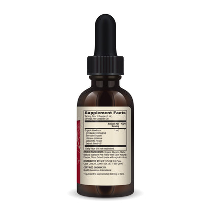 Dr. Mercola Organic Hawthorn Hibiscus Liquid Drops – 30 Servings, USDA Organic