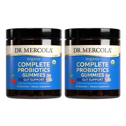 Dr. Mercola Organic Complete Probiotics Gummies for Kids - 2 Pack, 30 Servings, 1 Billion CFU per Gummy