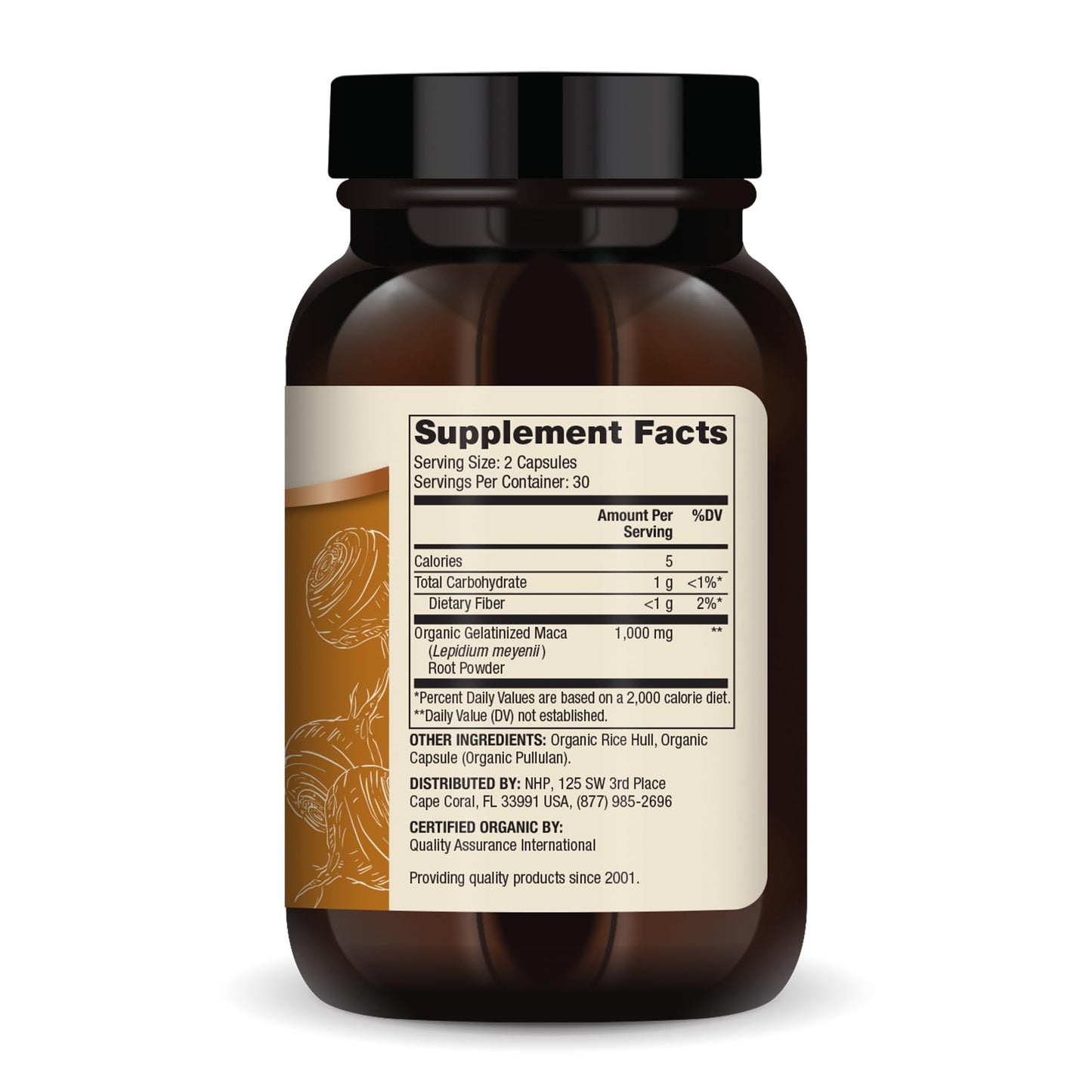 Dr. Mercola Organic Maca Gelatinized Dietary Supplement, 30 Servings (60 Capsules), Non GMO, Gluten Free, Soy Free, USDA Organic
